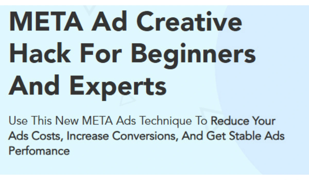 Godson Okorodudu – Meta Ad Creative Hack + OTOs Download